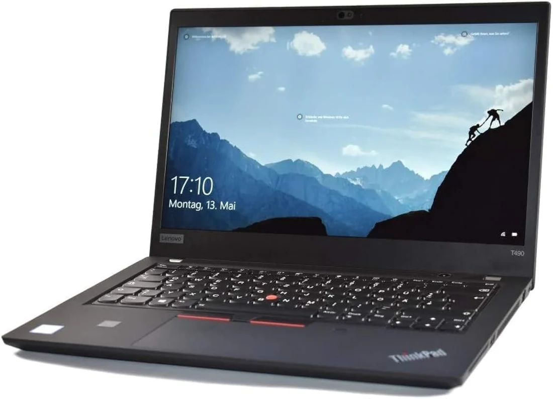 Lenovo ThinkPad T490 i5-8365U 8GB 256GB Used Laptop Lahore — Lenovo laptop side and angled view, buy in Lahore Pakistan
