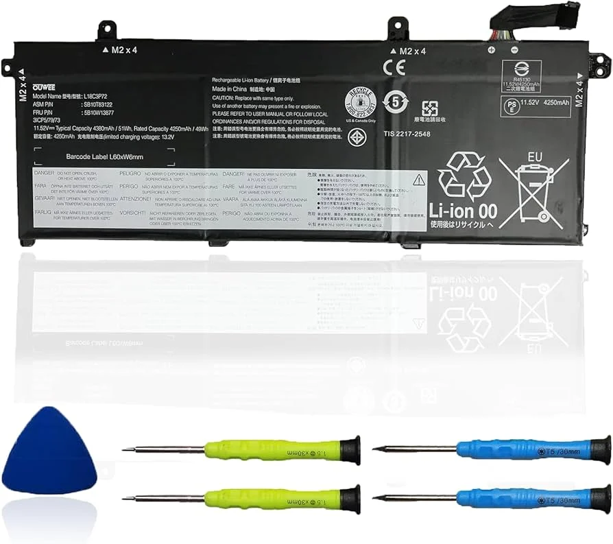 Lenovo ThinkPad T490/T14 Battery — Lenovo laptop side and angled view, buy in Lahore Pakistan