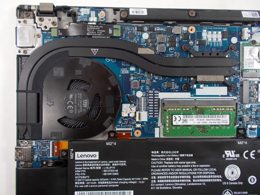 Lenovo ThinkPad T490 T495 Internal CPU Cooling Fan — Lenovo laptop keyboard and ports view, Lahore Pakistan