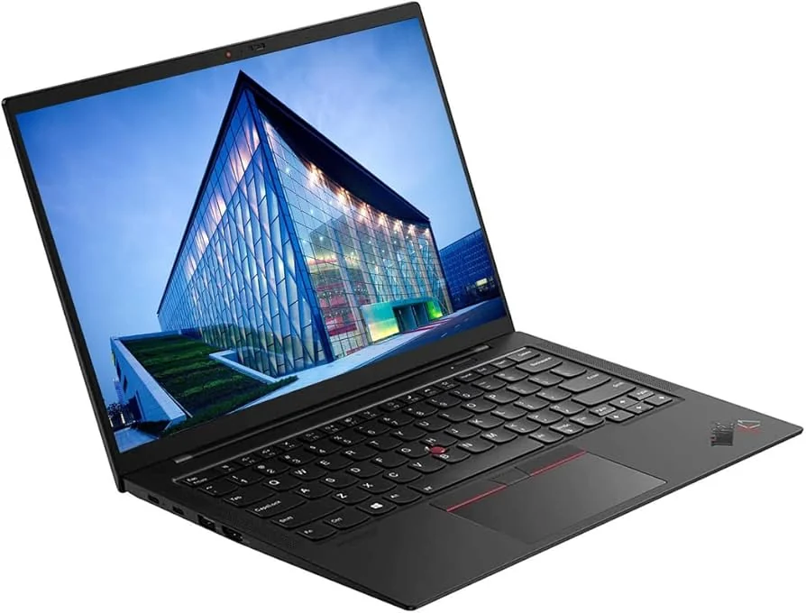 Lenovo ThinkPad X1 Carbon Gen 9 i7-1165G7 16GB 512GB Used Laptop Lahore — Lenovo laptop side and angled view, buy in Lahore Pakistan
