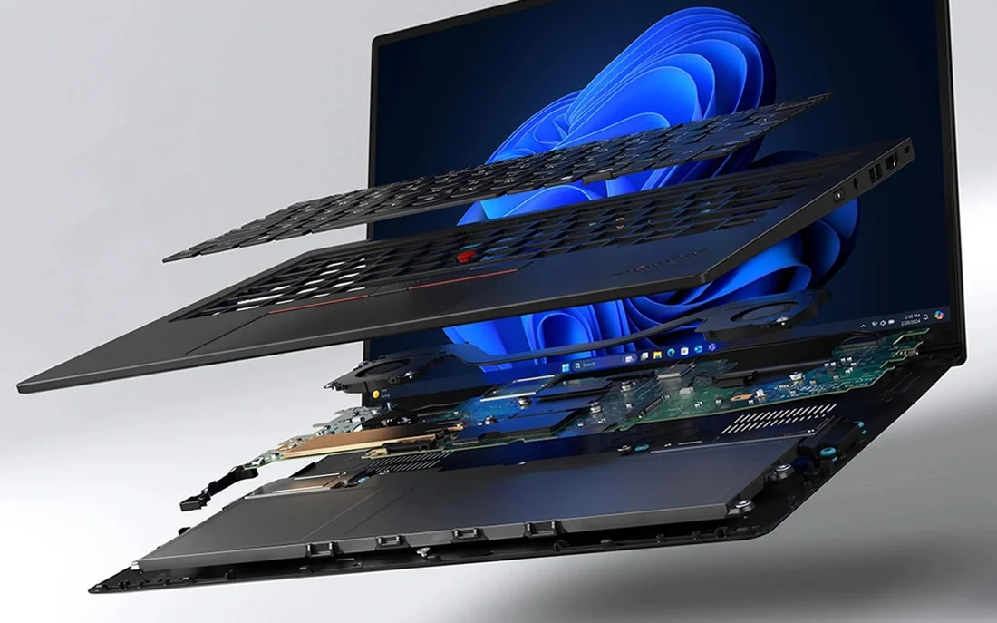 Lenovo ThinkPad X1 Carbon Glass Trackpad — Lenovo laptop keyboard and ports view, Lahore Pakistan