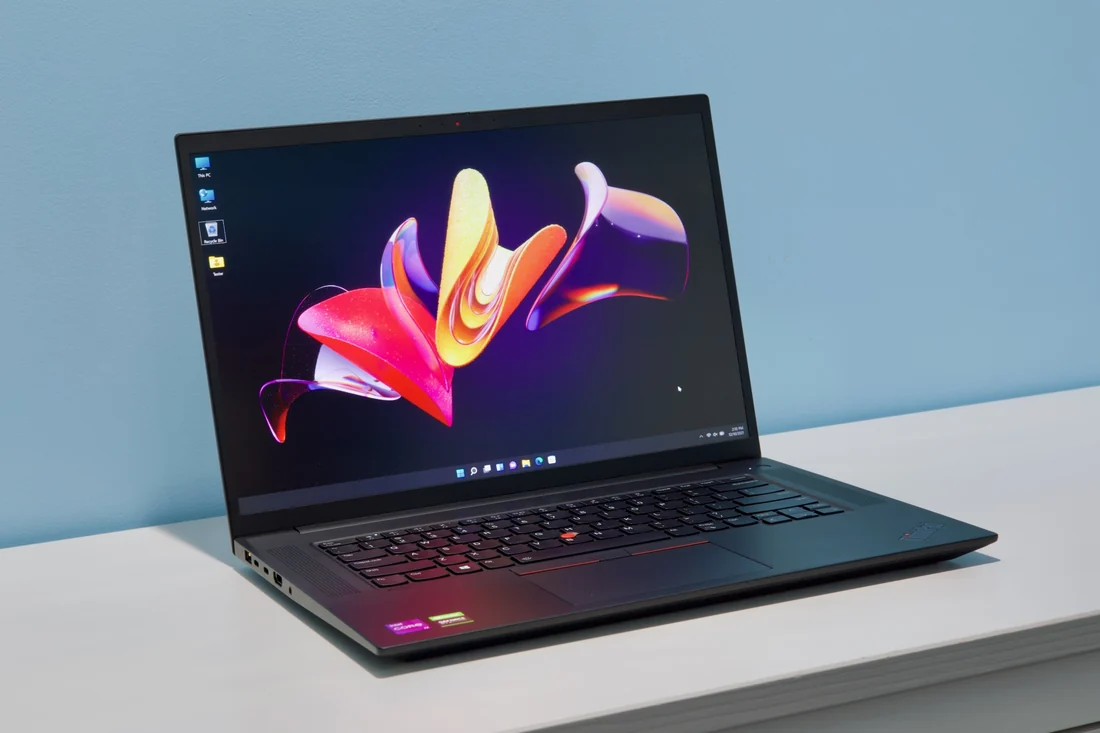 Lenovo ThinkPad X1 Extreme Gen 4 i7-11800H 32GB 1TB Used Laptop Lahore — Lenovo laptop side and angled view, buy in Lahore Pakistan