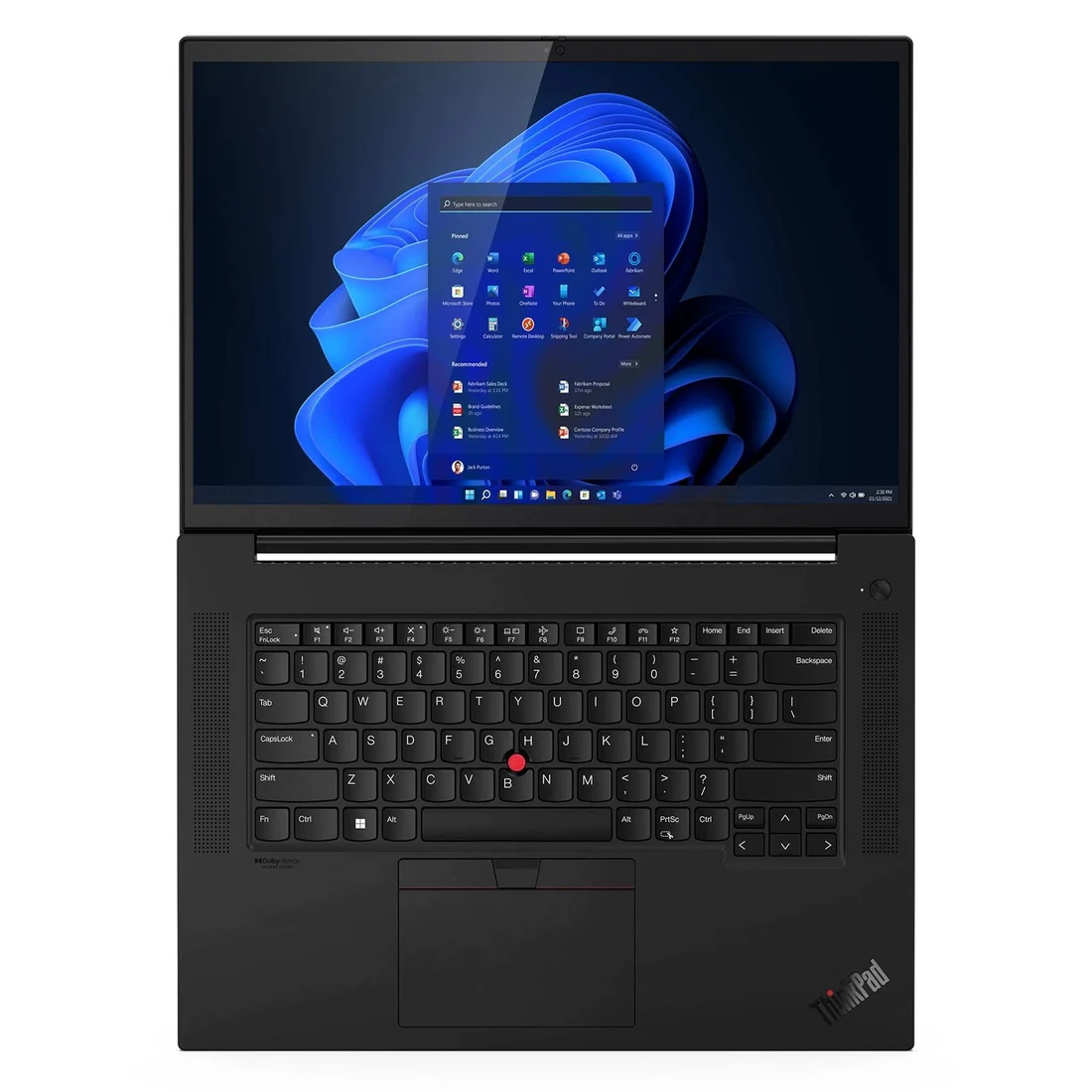 Lenovo ThinkPad X1 Extreme Gen 5 i9-12900H 32GB 1TB Used Laptop Lahore — Lenovo laptop side and angled view, buy in Lahore Pakistan