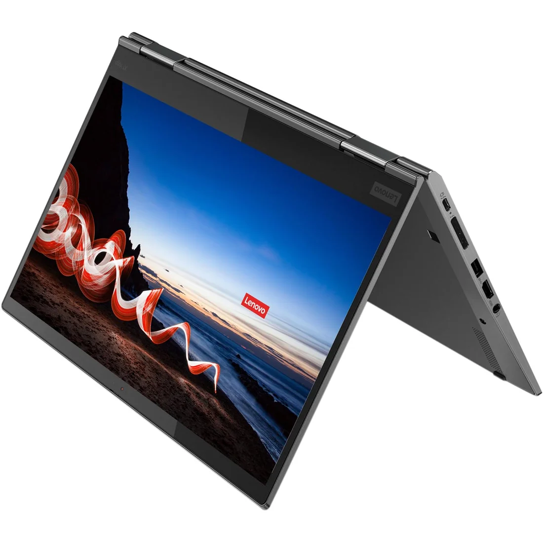 Lenovo ThinkPad X1 Yoga Gen 5 i7-10610U 16GB 512GB Used Laptop Lahore — Lenovo laptop side and angled view, buy in Lahore Pakistan