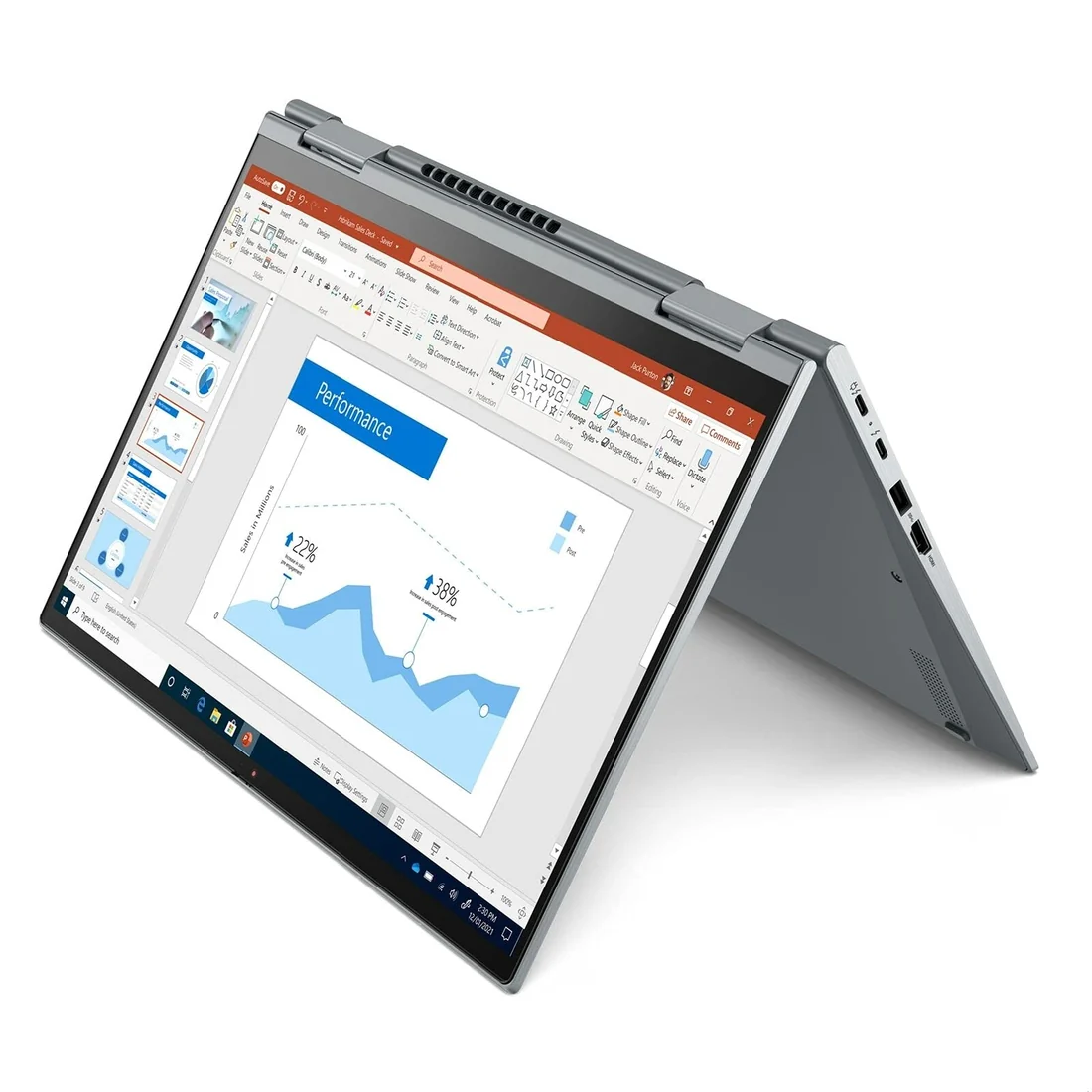 Lenovo ThinkPad X1 Yoga Gen 6 i7-1165G7 16GB 512GB Used Laptop Lahore — Lenovo laptop side and angled view, buy in Lahore Pakistan