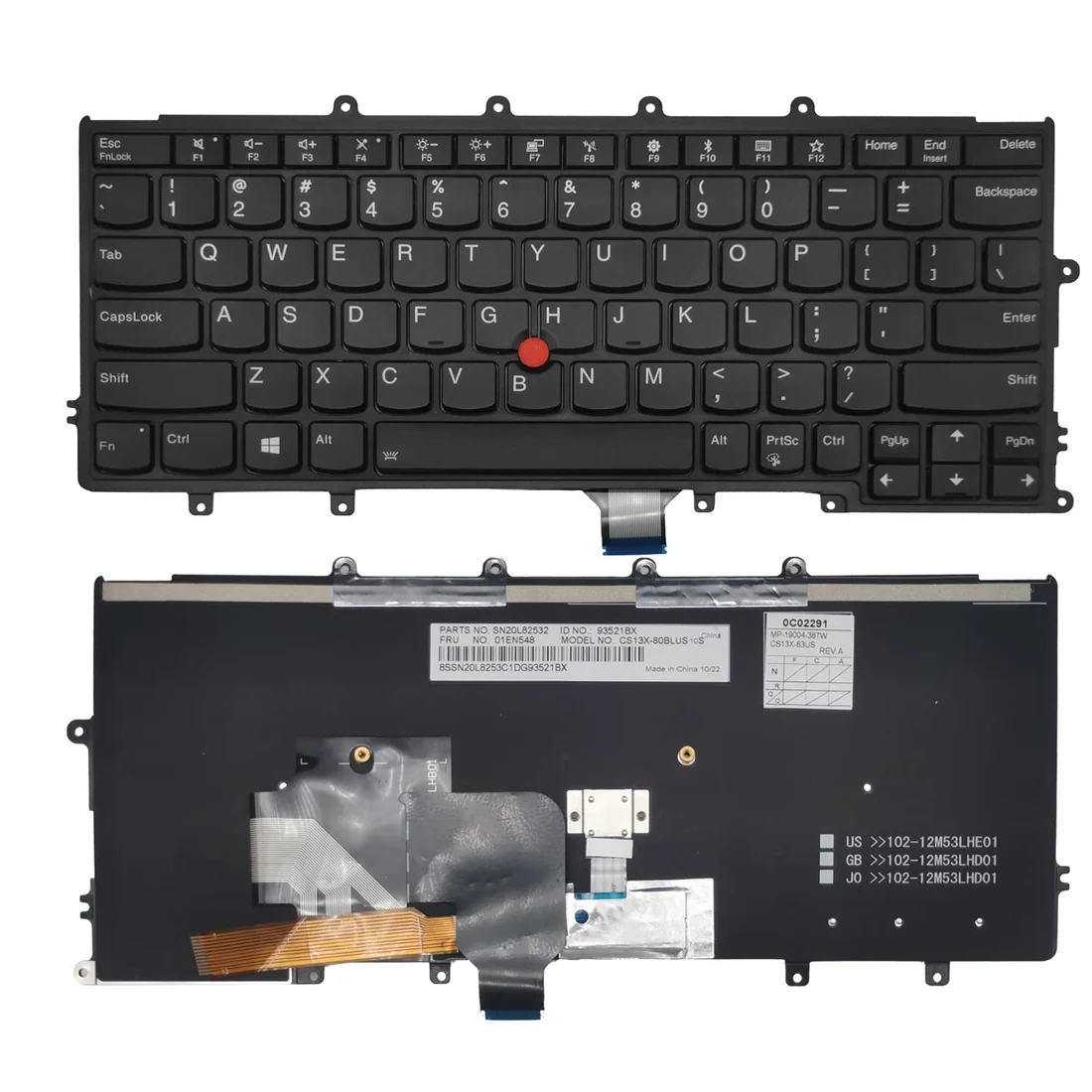 Lenovo ThinkPad X270 Backlit Keyboard Replacement US Layout — Lenovo laptop side and angled view, buy in Lahore Pakistan