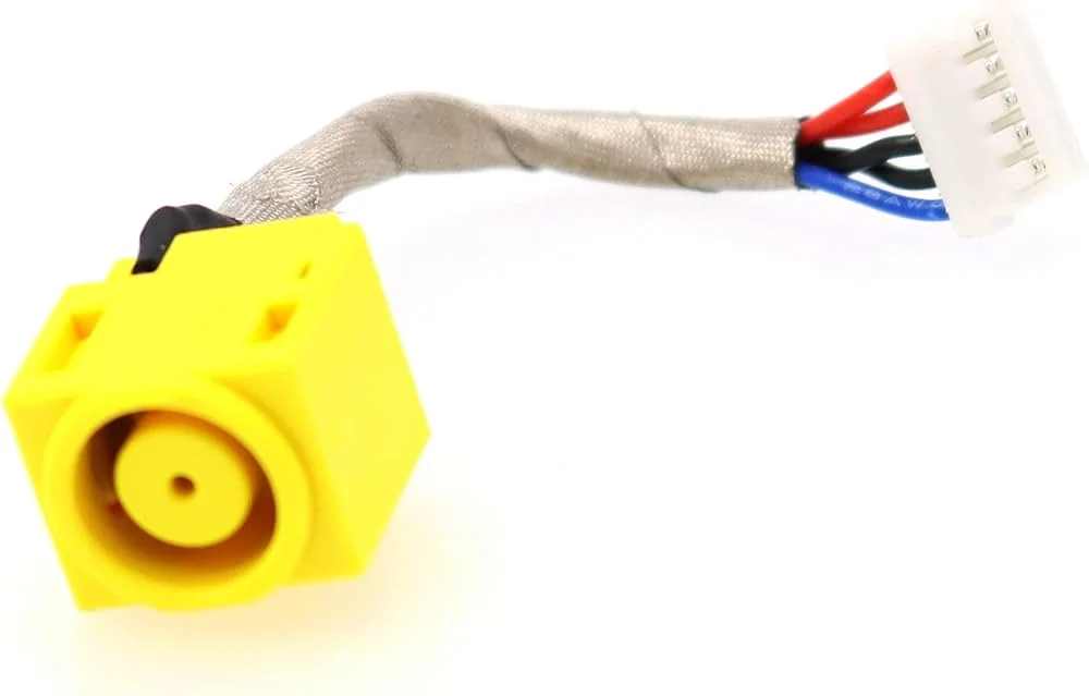 Lenovo ThinkPad Yellow Pin DC Jack — Lenovo laptop keyboard and ports view, Lahore Pakistan
