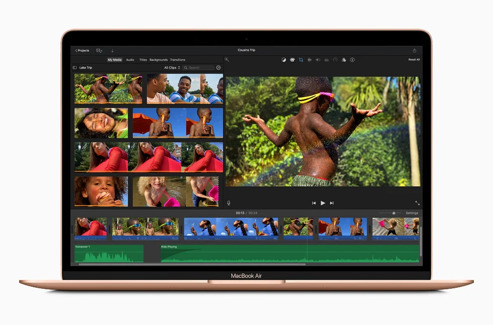 MacBook Air 13″ 2020 M1 (512GB) — Apple laptop keyboard and ports view, Lahore Pakistan