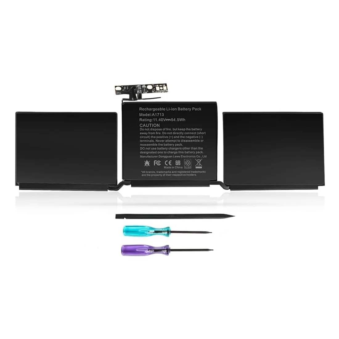 MacBook Pro 13″ 2016-2017 (A1708) Battery — Apple laptop keyboard and ports view, Lahore Pakistan