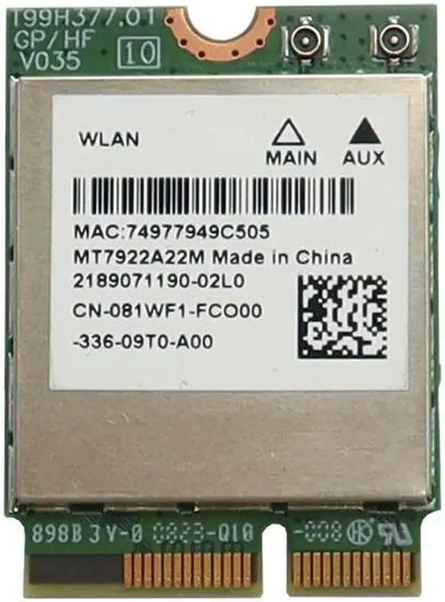 MediaTek MT7922 WiFi 6E M.2 2230 Laptop WiFi Card — MediaTek laptop keyboard and ports view, Lahore Pakistan
