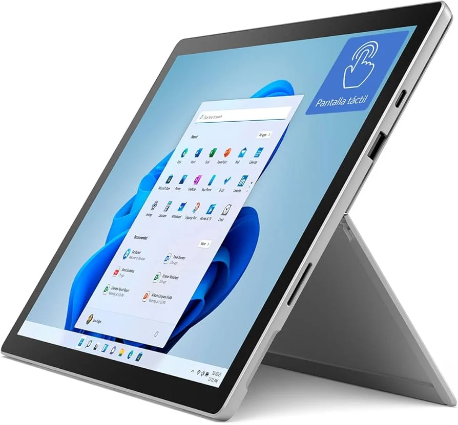 Microsoft Surface Pro 7 i5 i5-1035G4 8GB 256GB Touch Used Lahore — Microsoft laptop side and angled view, buy in Lahore Pakistan