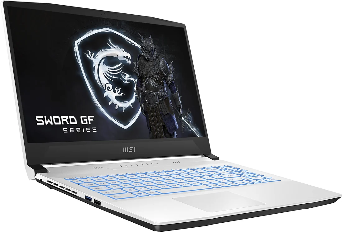 MSI Sword 15 i7-11800H 16GB 512GB — MSI laptop side and angled view, buy in Lahore Pakistan