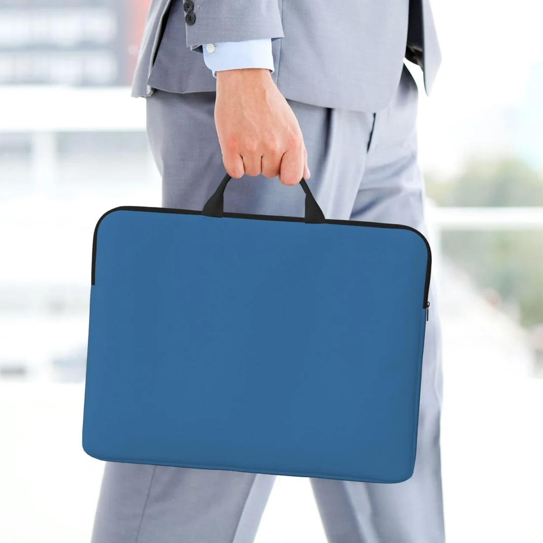 Neoprene Laptop Sleeve 14 inch Slim Navy Blue — Generic laptop keyboard and ports view, Lahore Pakistan