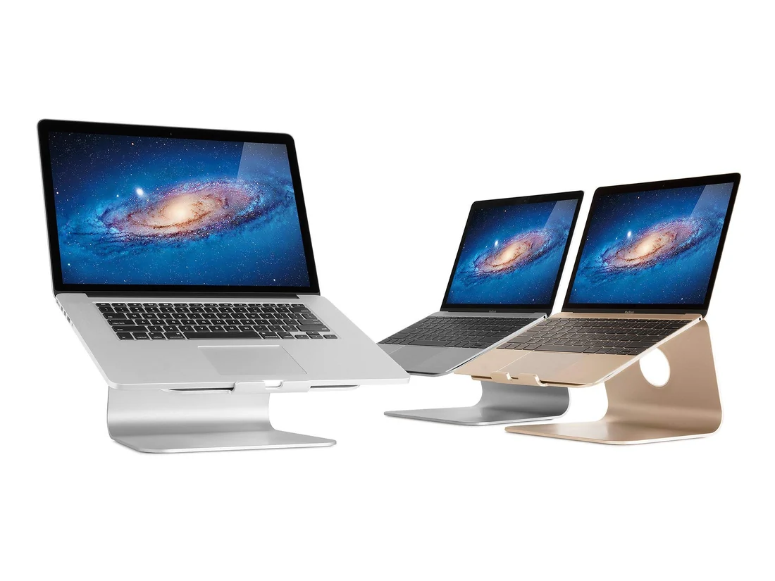 Rain Design mStand Laptop Stand — Rain Design laptop keyboard and ports view, Lahore Pakistan