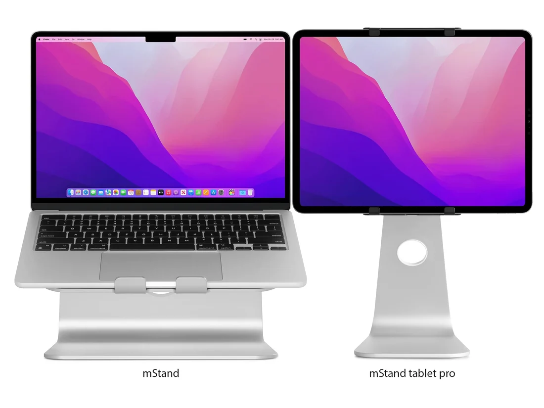 Rain Design mStand Laptop Stand — Rain Design laptop side and angled view, buy in Lahore Pakistan