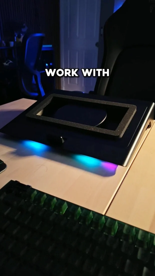 Razer Chroma RGB 15.6 inch Laptop Cooling Pad Dual Fan Black — Razer laptop side and angled view, buy in Lahore Pakistan