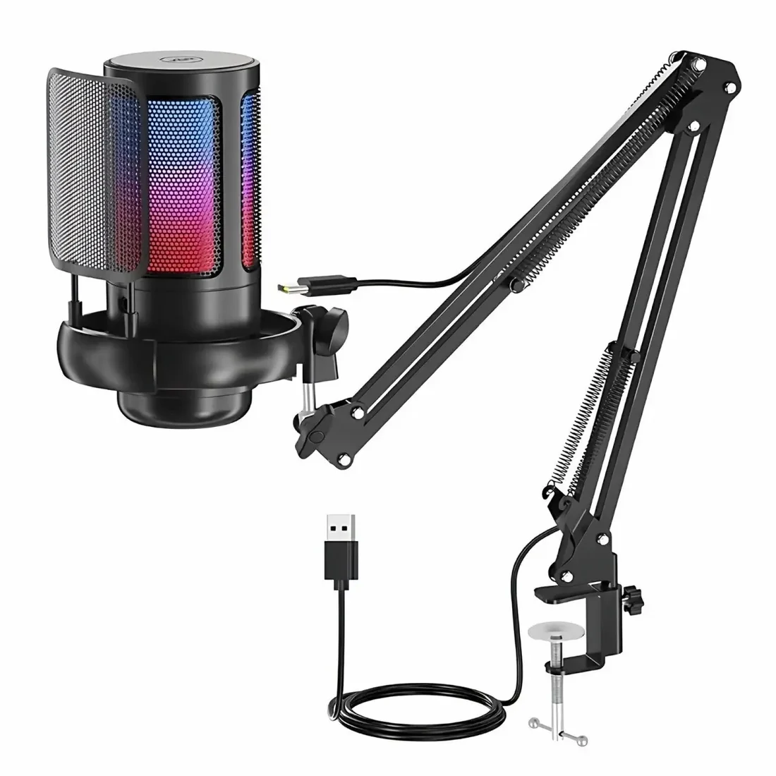 RGB Gaming USB Microphone with Stand Cardioid Streamer — accessories price in Pakistan, NN Laptops Lahore