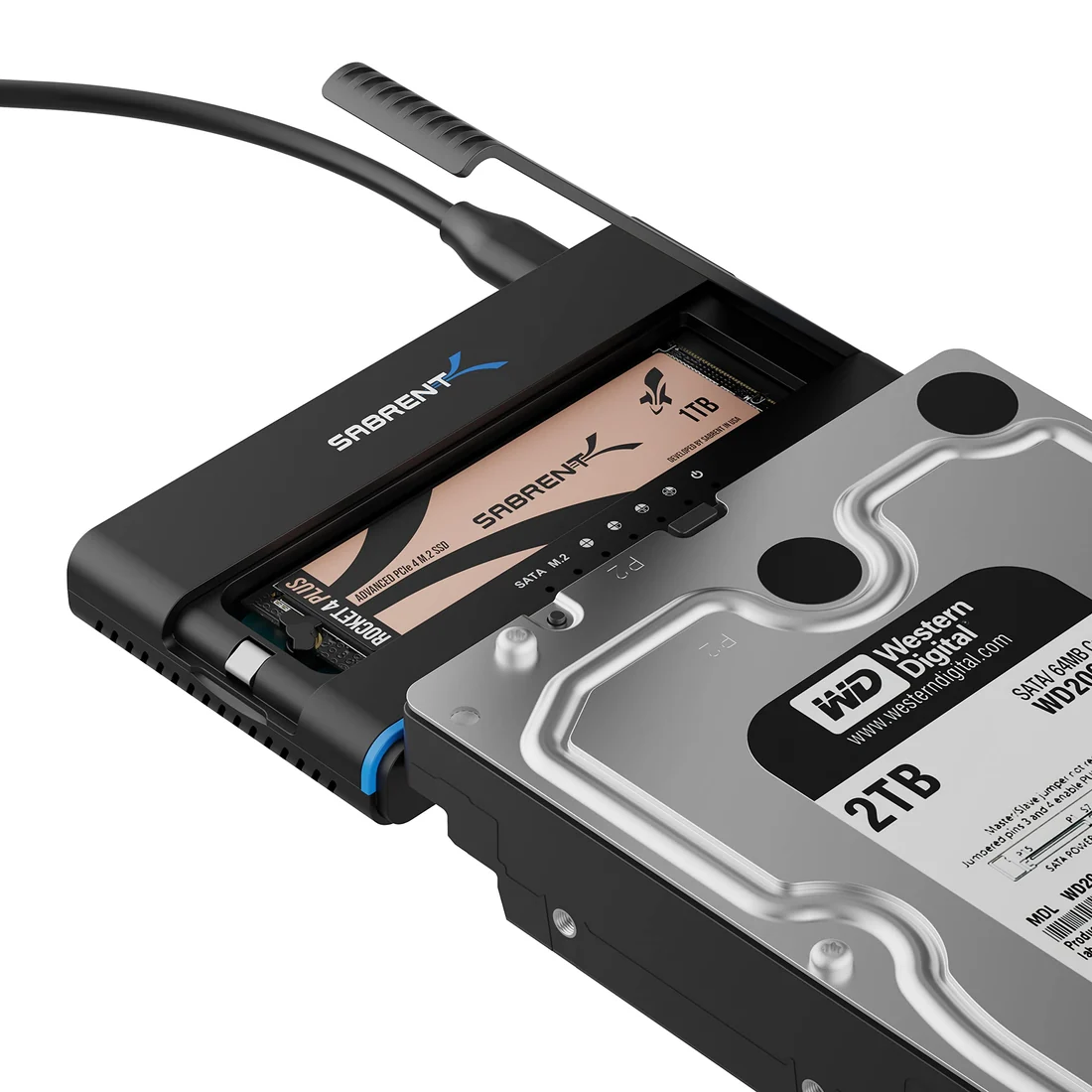Sabrent USB 3.2 Gen2 NVMe / SATA Tool-Free Enclosure — Portable U — original laptop parts at NN Laptops, Hafeez Center Lahore Pakistan