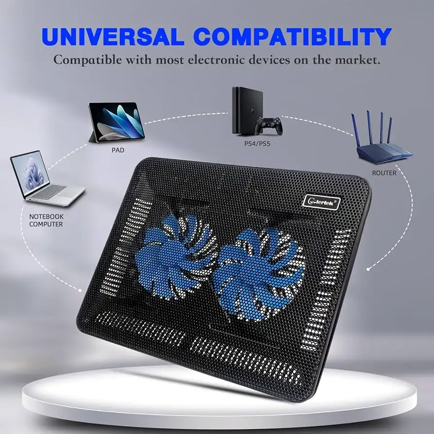 Slim Aluminium Single Fan Cooling Pad 15.6 inch Black Mesh — accessories price in Pakistan, NN Laptops Lahore
