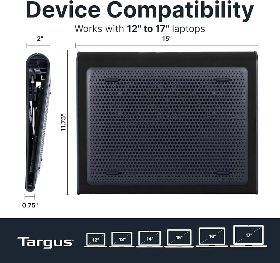 Targus Chill Mat Lightweight Slim 16 inch Dual Fan Cooling — accessories price in Pakistan, NN Laptops Lahore