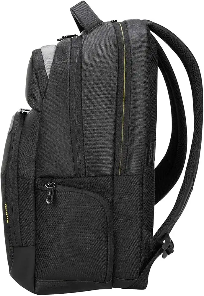 Targus CityGear 15.6 inch Laptop Backpack Black — Targus laptop side and angled view, buy in Lahore Pakistan
