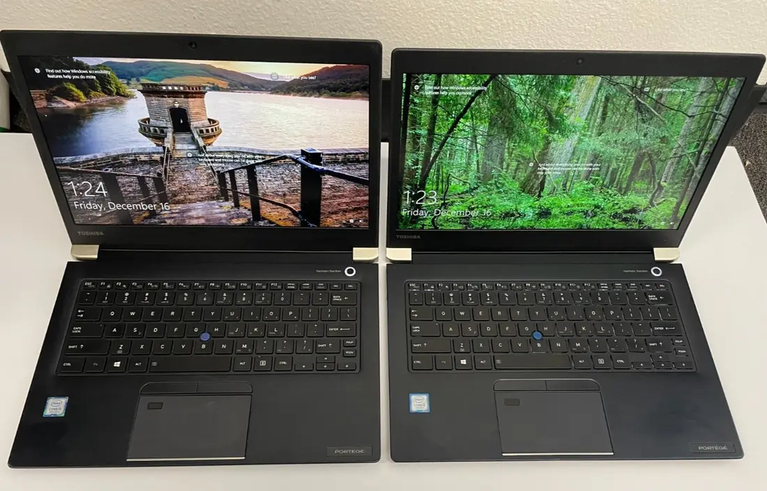 Toshiba Portege X30-D i5-7300U 8GB 256GB Touch Used Lahore — Toshiba laptop keyboard and ports view, Lahore Pakistan