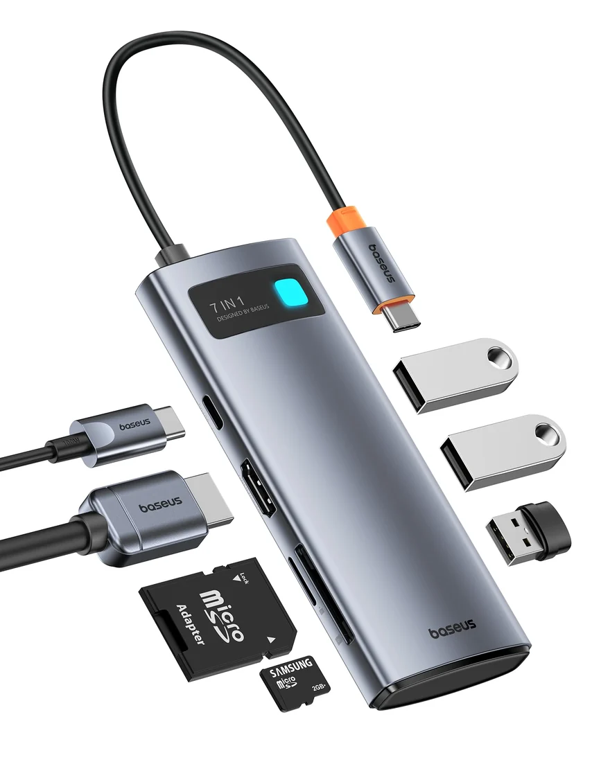 Type-C Dock Hub 9-in-1 (Baseus) — original accessories at NN Laptops, Hafeez Center Lahore Pakistan
