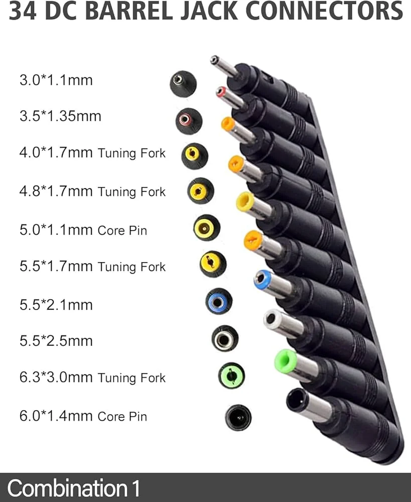 Universal Laptop DC Jack Repair Kit 12-Tip Power Connector Set — Generic laptop keyboard and ports view, Lahore Pakistan