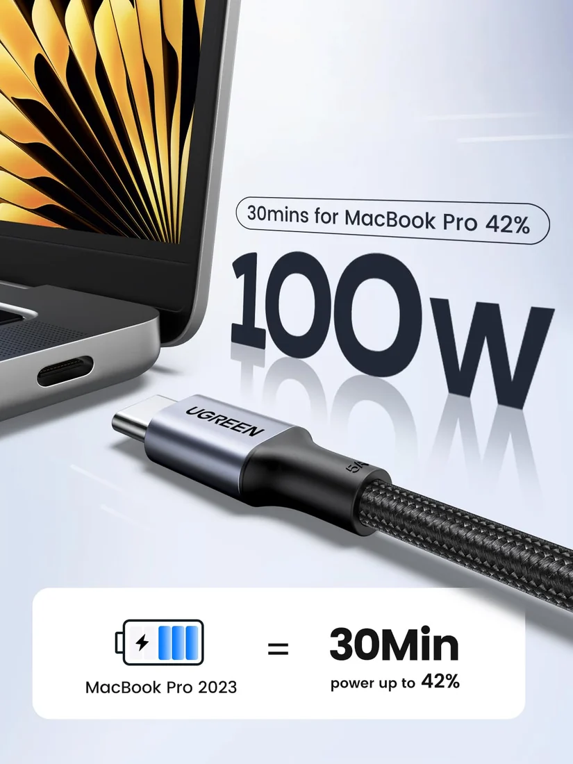 USB-C to USB-C 100W Cable (2m Ugreen) — accessories price in Pakistan, NN Laptops Lahore