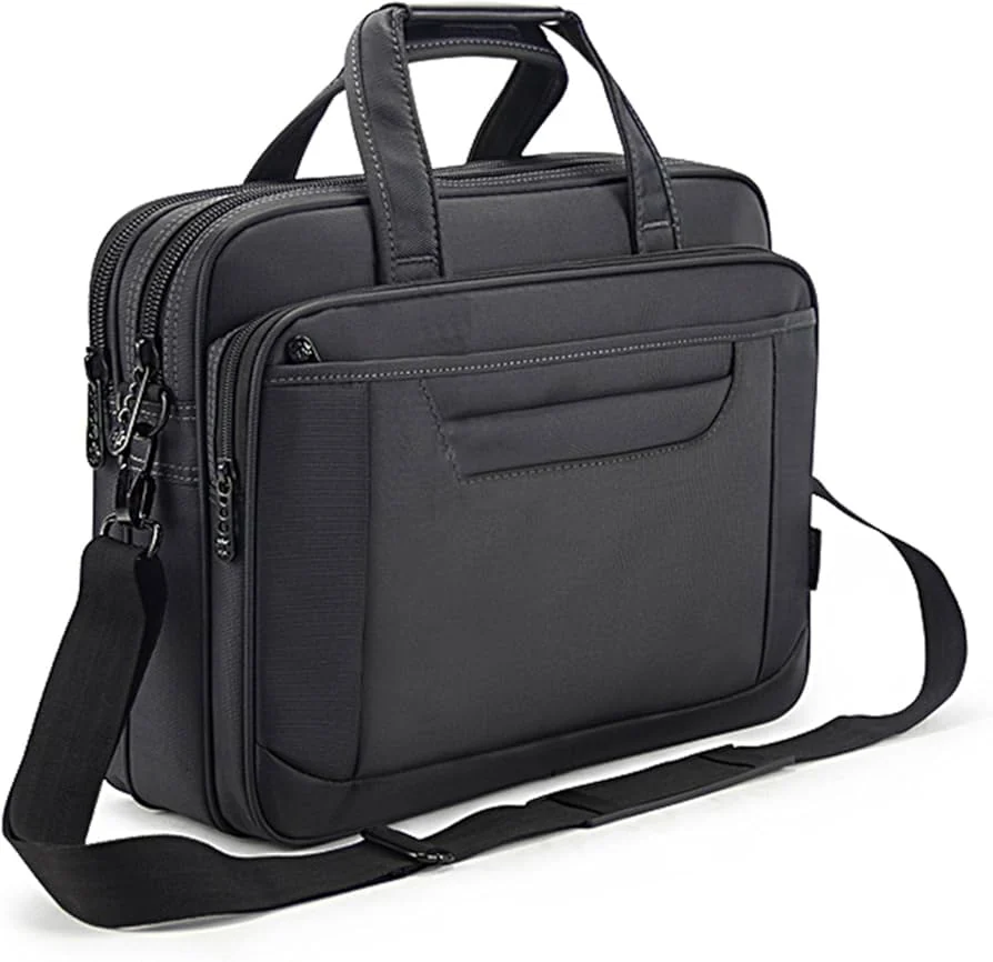 Waterproof Laptop Messenger Bag 15.6 inch Black — Generic laptop side and angled view, buy in Lahore Pakistan