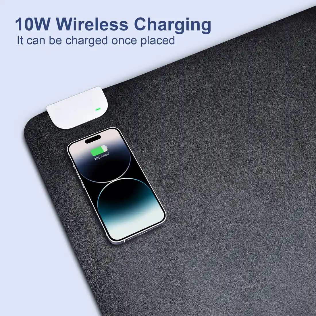 Wireless Charging Mouse Pad 10W Qi RGB Large 35x30cm Black — genuine accessories in Lahore, Pakistan